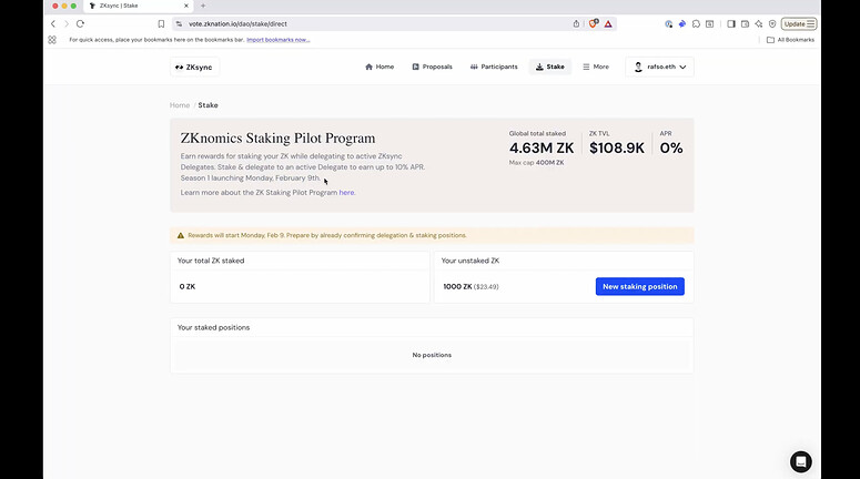 ZKnomics Staking Pilot FAQ - ZKnomics Token Staking Pilot - ZK Nation Forum